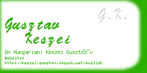 gusztav keszei business card